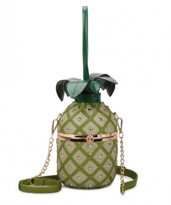 Pineapple Shaped Crossbody Bag A9355 GREEN